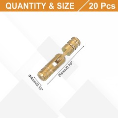 20 Pcs Brass Hidden Cylinder Hinges 4 x 20 mm Invisible Hinge 270 Degree