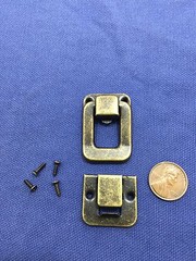 4 Pieces vintage style small box hardware lock latch box latches box catches B13
