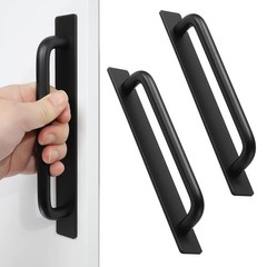 2 PCS Aluminum Alloy Self Stick Push Pull Handles 8.35 Inch Black Door Window