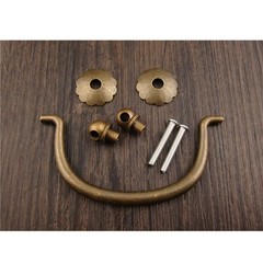 10 Pack Txinmin Traditional Bail Antique Brass Drawer Pull 33/20 Inch 80mm