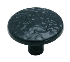 (5 Pack) 1-1/4 inch Hammered Knob Black