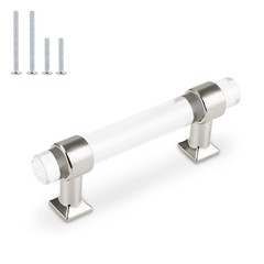 10 PCS Acrylic Cabinet Handles 3 Inch Clear Crystal Drawer Pull Knobs Kit