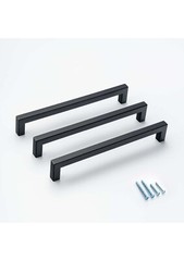Square Bar Pull Stainless Steel Cabinet Handle – Black. 8 more colors.