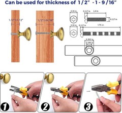 Kitchen Cabinet Update | 30 Gold Zinc Knobs, 1.17″ Diameter