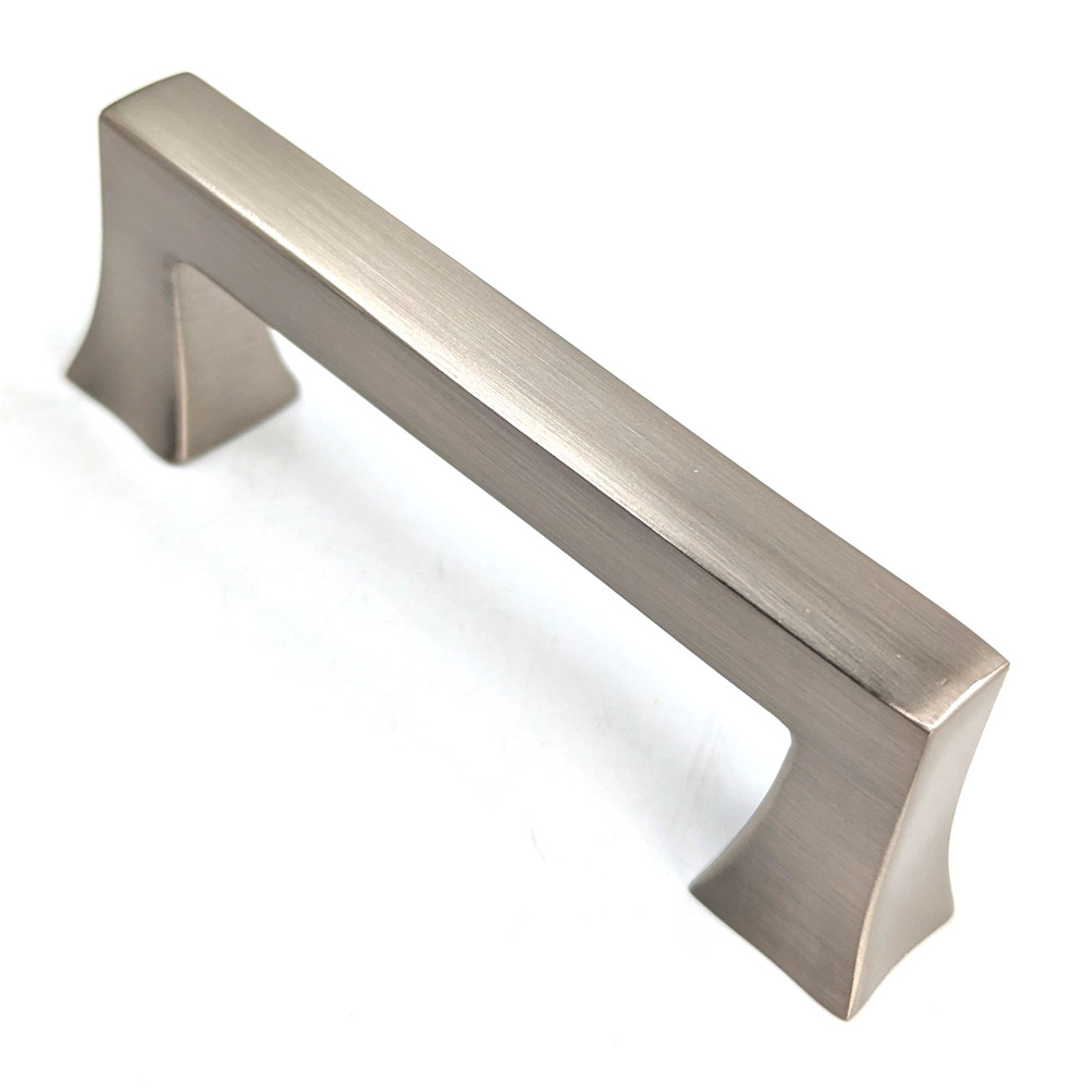 Brainerd 3” C/C Satin Nickel Casual Square Rectangular Drawer Pull, 3-5/8” Long