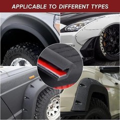 Fender Flares Edge Trim, EPDM Rubber Seal for Car and Truck Wheel A Size: 18ft