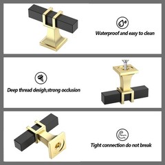 10 Pack 2 Inch 50mm Cabinet Knobs Black And Gold Kitchen Matte Hardware