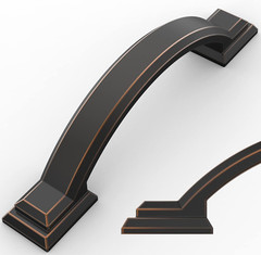 10 Pack Oil Rubbed Bronze Cabinet Pulls 3In Hole Centers Handles for Kitchen Cab