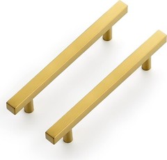 Ravinte 25 Pack 7″ Gold Square Cabinet Handles Drawer Pulls 4.5″ Center to Cente
