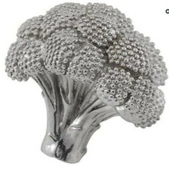 Vicenza Designs K1077 Large ~ Flori Broccoli Knob / Pull ~ Antique Nickel
