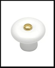 Hickory Hardware P7-W English Cozy Knob 1-1/4 inch Diameter White