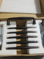 6pk Goo-Ki Oil Rubbed Bronze Cabinet Handle 3.78”(96mm) Hole Center Pulls