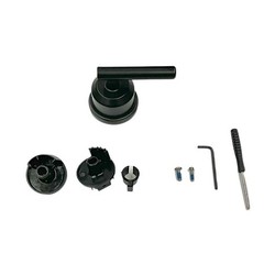 Chrome Plated Shower Handle Zinc Alloy 14 x 8.5 x 7 cm Silver Matte Black
