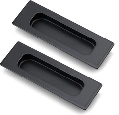 2 Pack 120mm Flush Sliding Closet Door Pulls, Recessed Finger Pulls for Slidi…