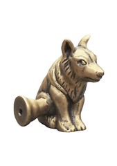Brass Drawer Cabinet Handle Pull SAT Dog Figurine Knob Cupboard Vintage Decor