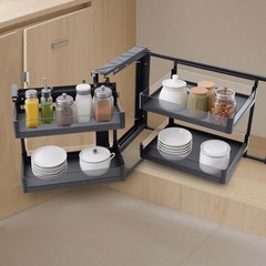 Blind Corner Cabinet Pull Out for 14″ Organizer Kitchen Corner Cabinet Pull Out