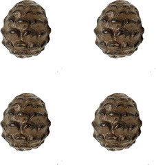 Bestgiftever Brown Rustic Cast Iron Pine Cone Cabinet Knob Pull (Set of 4)