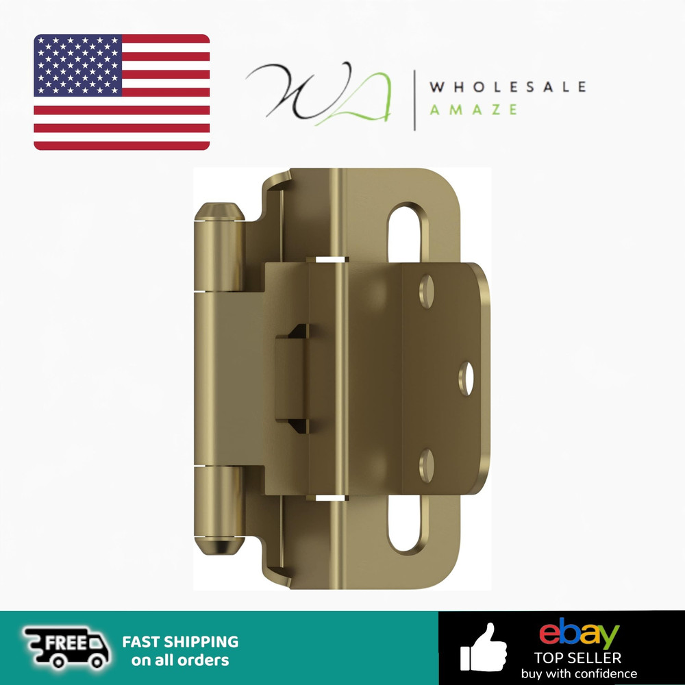 B0BWBRSLSQ Amerock BPR7565BBZ Cabinet Hinge 3/8 in (10 mm) Inset Self Closing