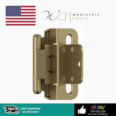 B0BWBRSLSQ Amerock BPR7565BBZ Cabinet Hinge 3/8 in (10 mm) Inset Self Closing