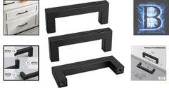 Durable Matte Black Square Cabinet Pulls – Upgrade Your Home Decor with Style