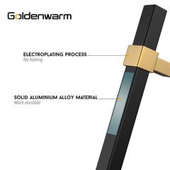 Goldenwarm 10 Pack Cabinet Handles Black and Gold Cabinet Pulls 5 Inch Hole C