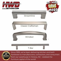 Modern Cabinet Handles Brushed Nickel for Kitchen, Bathroom, Furniture