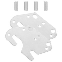 4 pcs Wood Bed Rail Hook Plates – Furniture Connector Brackets – Metal Frame