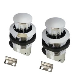 2Pcs Push Button Latch, Push to Close Latches for Perpendicular Door Silver