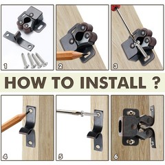 12 Pack Cabinet Door Latch Catch Cupboard Double Ball Roller Oil Rubbed Bronze