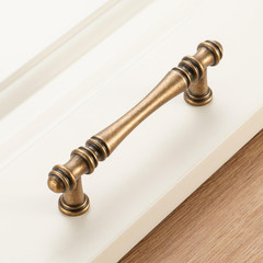 10 Pack 3-3/4 Inch Antique Brass Cabinet Pulls Vintage Brass Cabinet Handles Bra