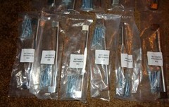 11 NEW SATIN NICKEL CABINET PULL HANDLES BIG 8″ LONG 7-3/8″ Center H52 $110 RV
