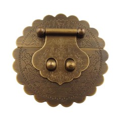 Vintage Box Case Latch Chest Closet Cabinet Clasp Padlock Flower Encarve Hasp