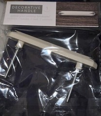Dark Cream w/ Black Star Decorative Door Drawer Handle & Hardware Set 4.75″ Long
