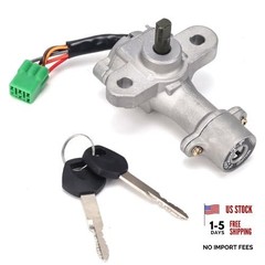 Key Ignition Lock Switch Cylinder Steering Lock Assembly with Keys Fit for