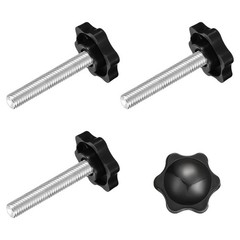 4Pcs Clamping Screw Knob, M8 x 45mm Hex Shaped Star Knob, 32mm Dia