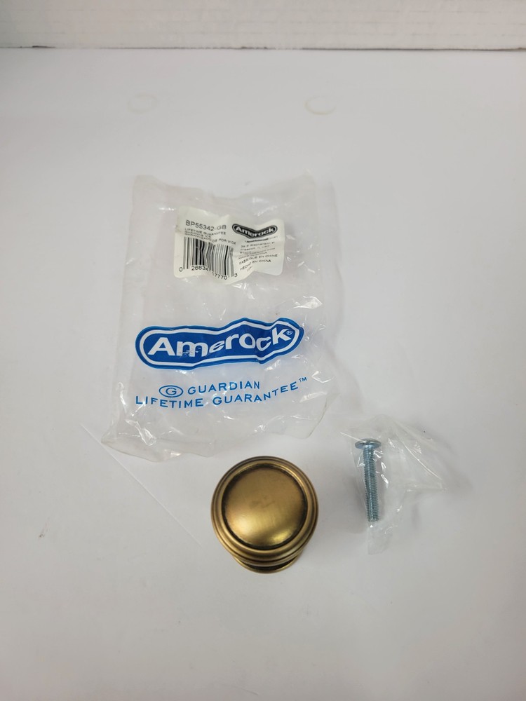 Amerock BP55342 GB Gilded Bronze 1-1/4″ Mushroom Cabinet Knob. NEW in Package