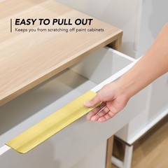 8 Pack Gold Cabinet Handles 7.8 Inch 200mm Finger Edge Pulls 6-1/4 Inch Hole …