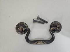 KBC K4671 Vintage Antique Drawer Bail Pull Brass Swan Neck 3” center Chippendale