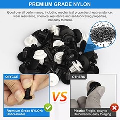 QIIYCCE 120PCS Car Clips & Plastic Rivets – 6 Popular Sizes, Fits Bumpers,