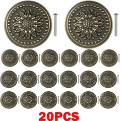 20x Retro Bronze Cabinet Knobs Vintage Antique Dresser Drawer Knobs Hardware US