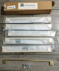 6pk Amerdeco Brushed Brass Or Gold? Cabinet Pulls 12.6″(320MM) Hole Draw Handles