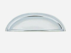 Emtek 86173US26 Traditional 4″ C/C Cup Pull. 5-1/4″-long, Solid Brass and Screws