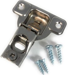 E-Centra Nickel-Plated Metal 106-degree 9/16-inch Overlay Screw-on Face Frame…