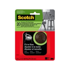 3M SP Scotch Felt Pads: 1-1/2 in. custom fit / 20-pack (Brown)