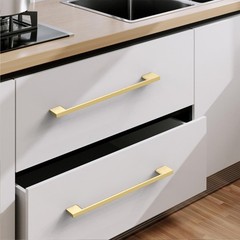 10 Pack Brushed Gold Cabinet Pulls 7.5 Inch Gold Kitchen Cabinet Handles, Cab…
