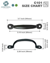 10 PCS Oil Rubbed Black Utility Tray Drawer Pull Handles Screws Hardware