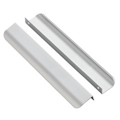 5 Pack 7.5 Inch Hole Center Finger Pulls Cabinet Handles Silver 9.84 Inch Length