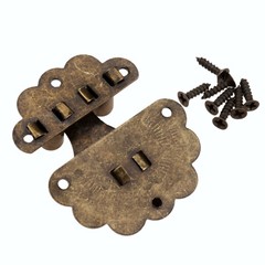 Vintage Style Box Latch Hasp Wooden Chest Case Cabinet Lock Decor Retro 40*36mm