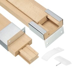 4 Set Wooden Drawer Slide, 15-3/4 (40 CM) with Metal Plastic Slide Glide Bracket