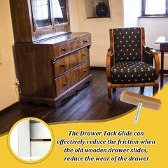 Tack-in Drawer Glides Tack Glide for Repairing Dressers, Making All The Black